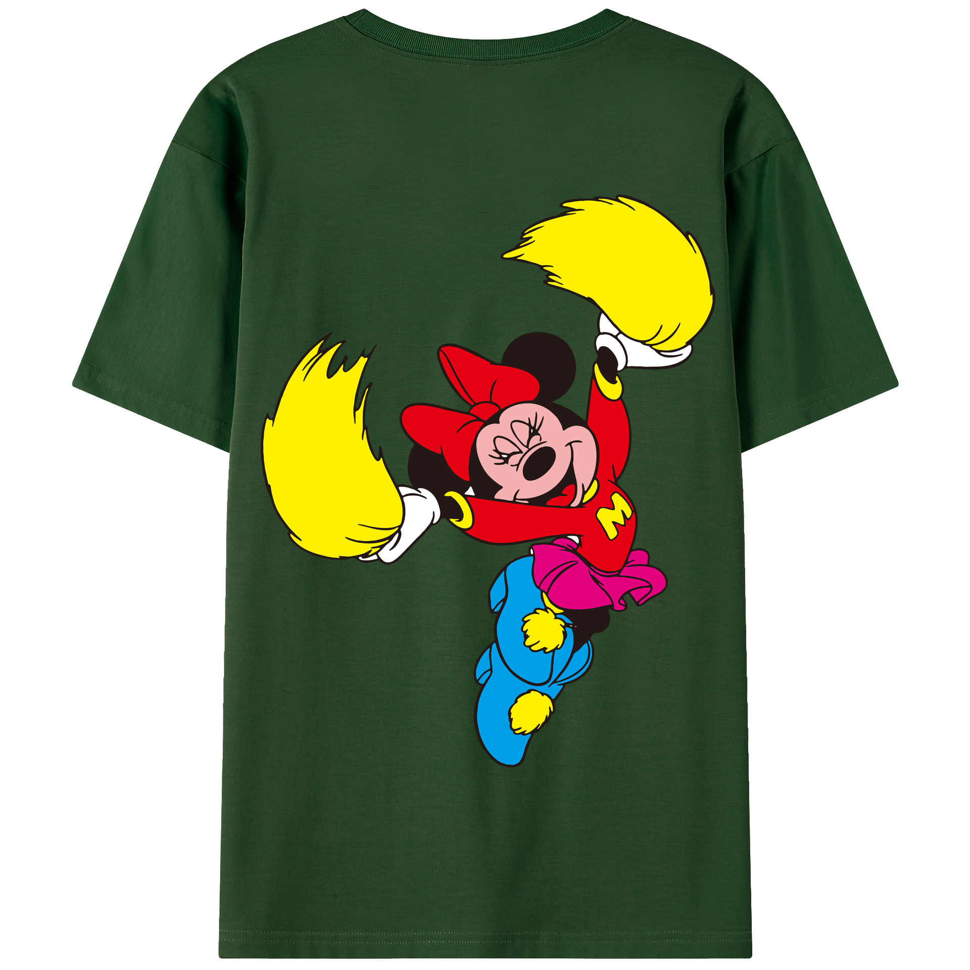 （画像用） ミッキーマウス Mickey Mouse 綿100％半袖Tシャツ（背面プリント）